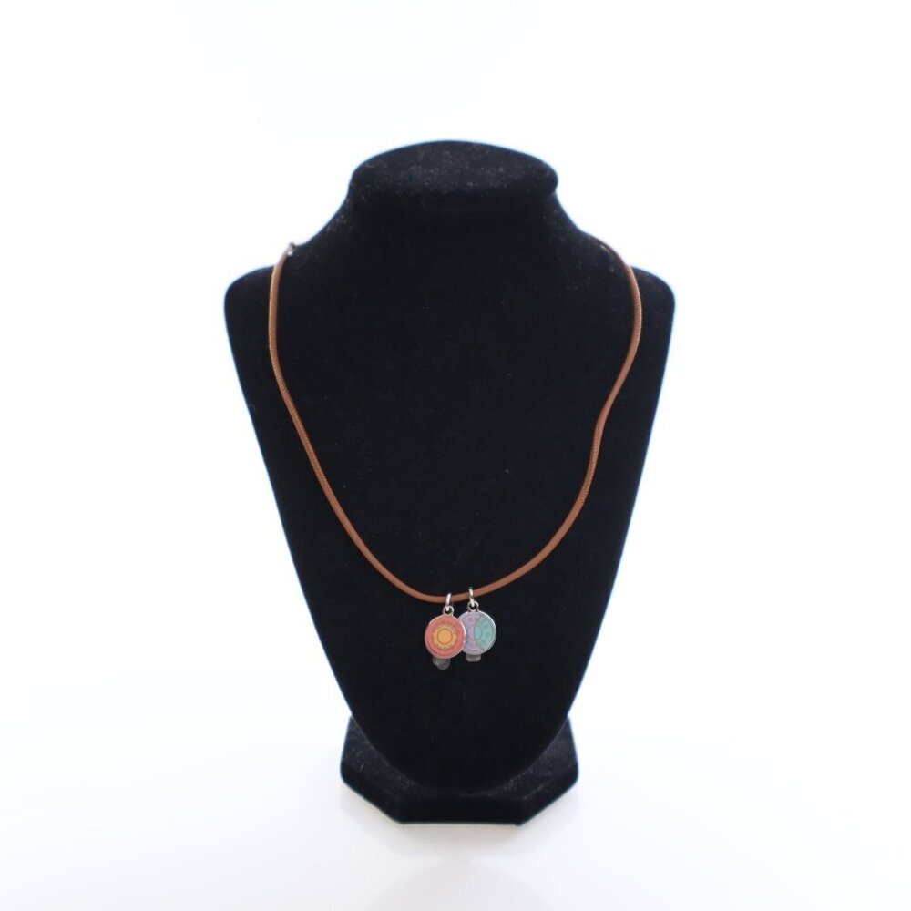 Hermes Leather Eclipse Necklace - image 1